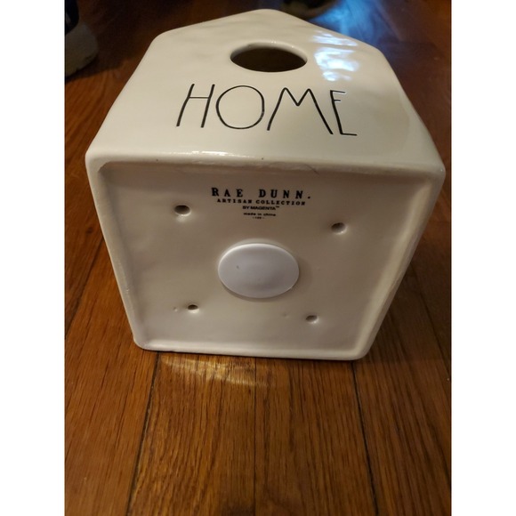 Rae Dunn For Magenta Birdhouse 8" Tall HOME White Burlap Tie NEW W/ Tag No Box - Picture 6 of 6